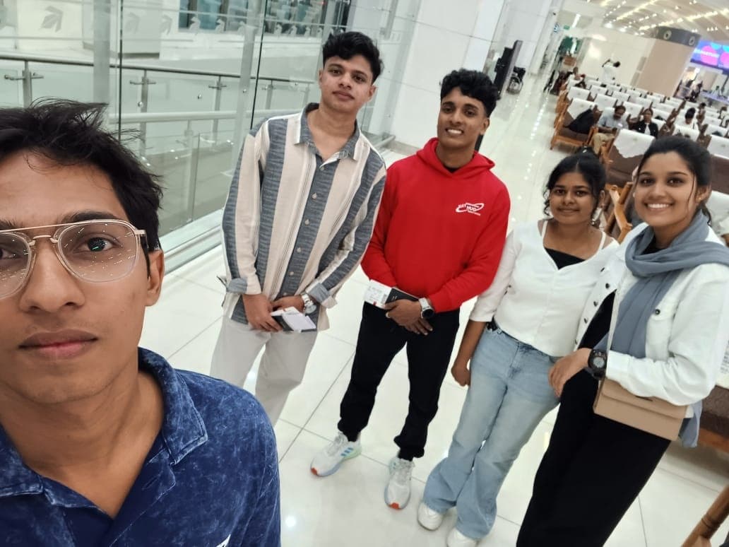 STUDENTS AT AIRPORT